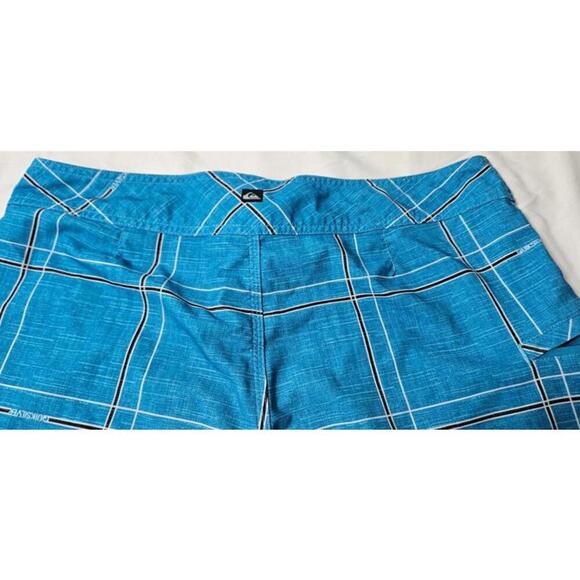 Quiksilver Men's Blue Plaid Boardshorts Swim Trunks Size 34 - Picture 6 of 13